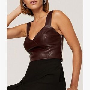 🔥 Peter Som Collective | Faux Leather Bustier Tank